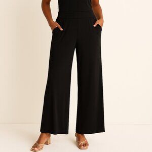 Chico’s Travelers Wide-Leg Pocket Pant Black NWT Women’s Size 4 (XL/20)